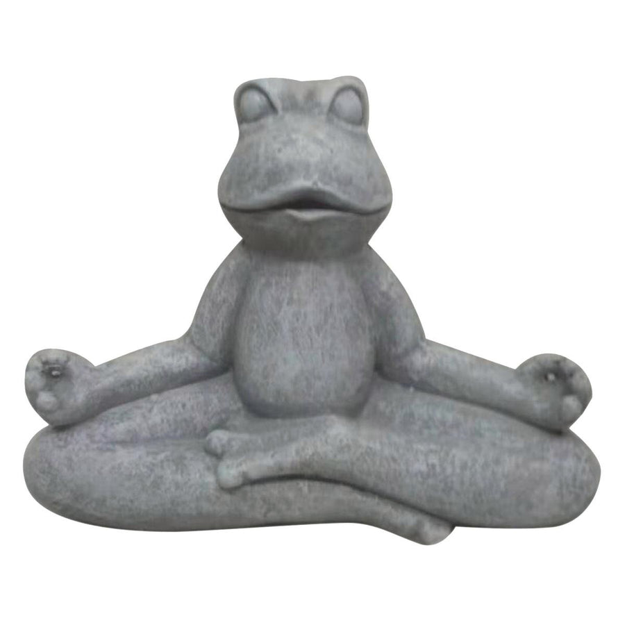 Northcote Pottery Yoga Frog Garden Statue - 31cm x 22.5cm - Stone - SuperSaverAU - view 1
