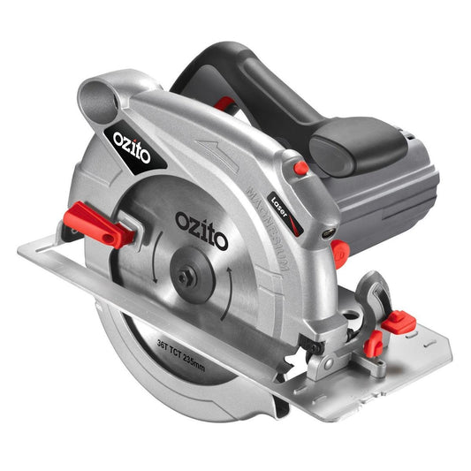 Ozito Circular Saw 2000W 235mm Laser Guided Metal Plastic Smooth Cut