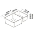 Abey Lago 1 and 3/4 Bowl Stainless Steel Sink - Removable Drainer Tray (DT05), Multi Mount - NL180