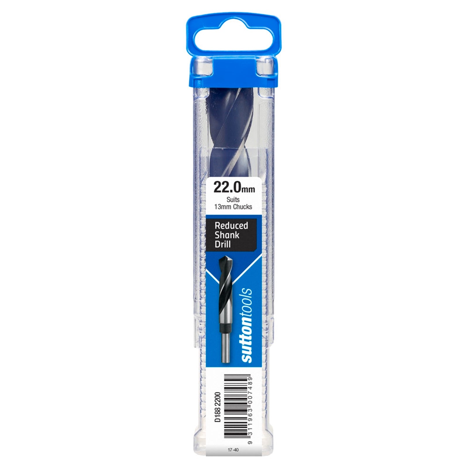 Sutton Tools 22 x 12.5mm M2 HSS Reduced Shank Jobber Drill Bit