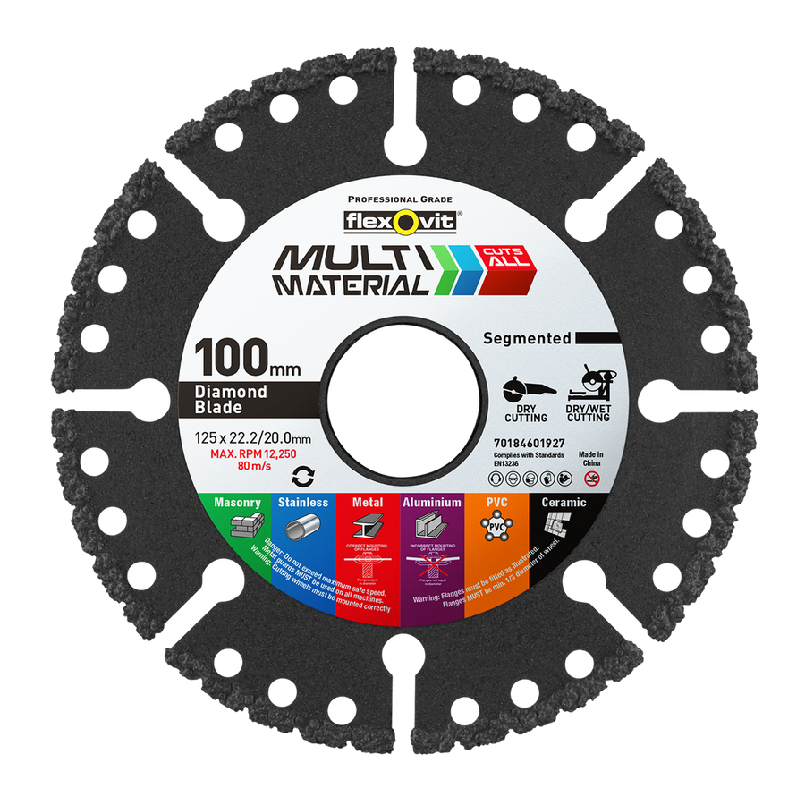 Flexovit Diamond Multi Blade 100mm Dry Cutting Extreme Life - SuperSaverAU - view 1