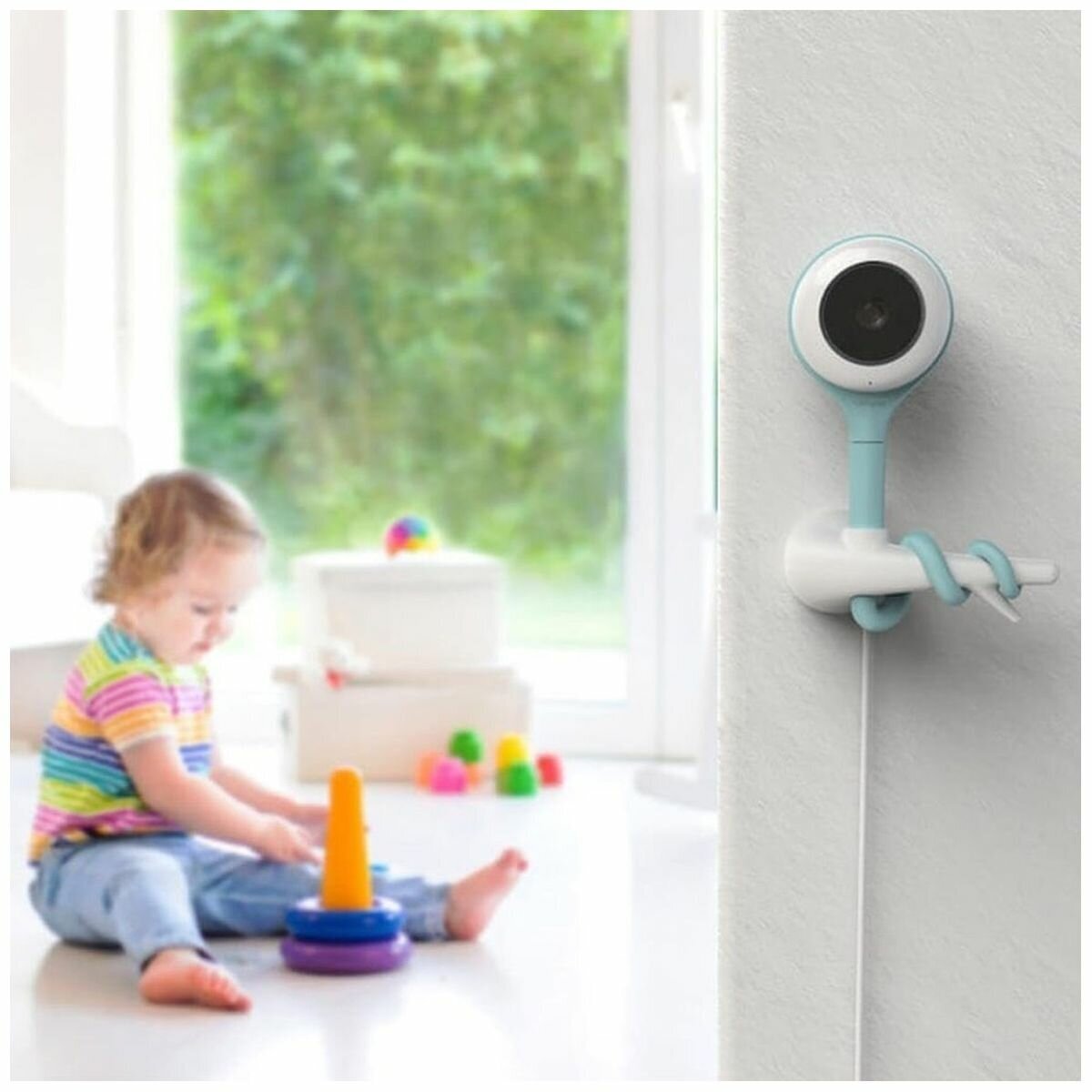 Harley Emerson Lollipop Smart Baby Monitor 720p HD - Cry Detection, Night Vision, Turquoise - AU07E40612001