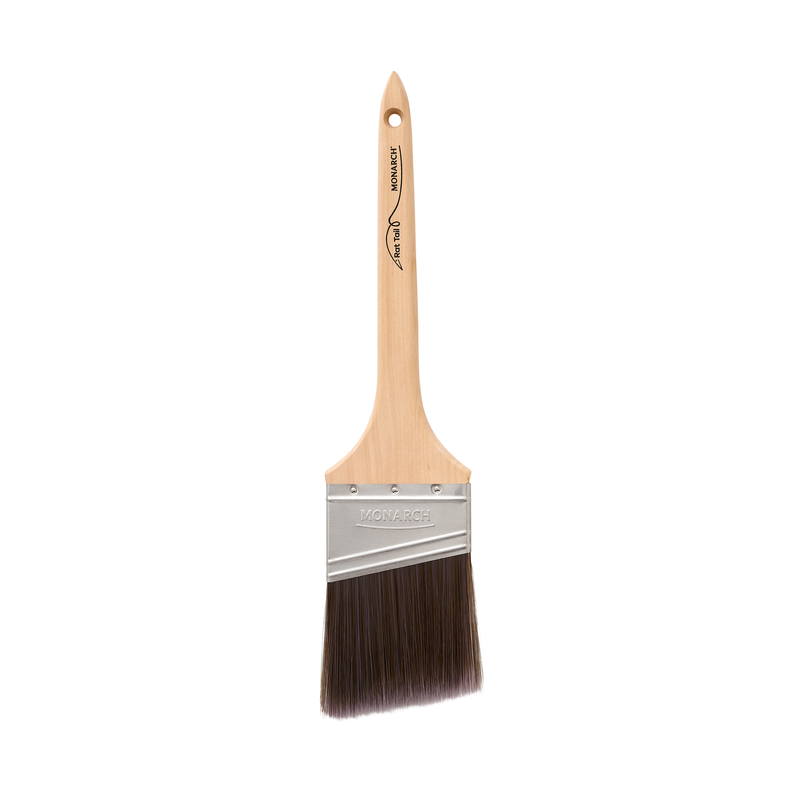 Monarch 75mm Rat Tail Angled Trim Paint Brush, Synthetic Filament, Stainless Steel Ferrule