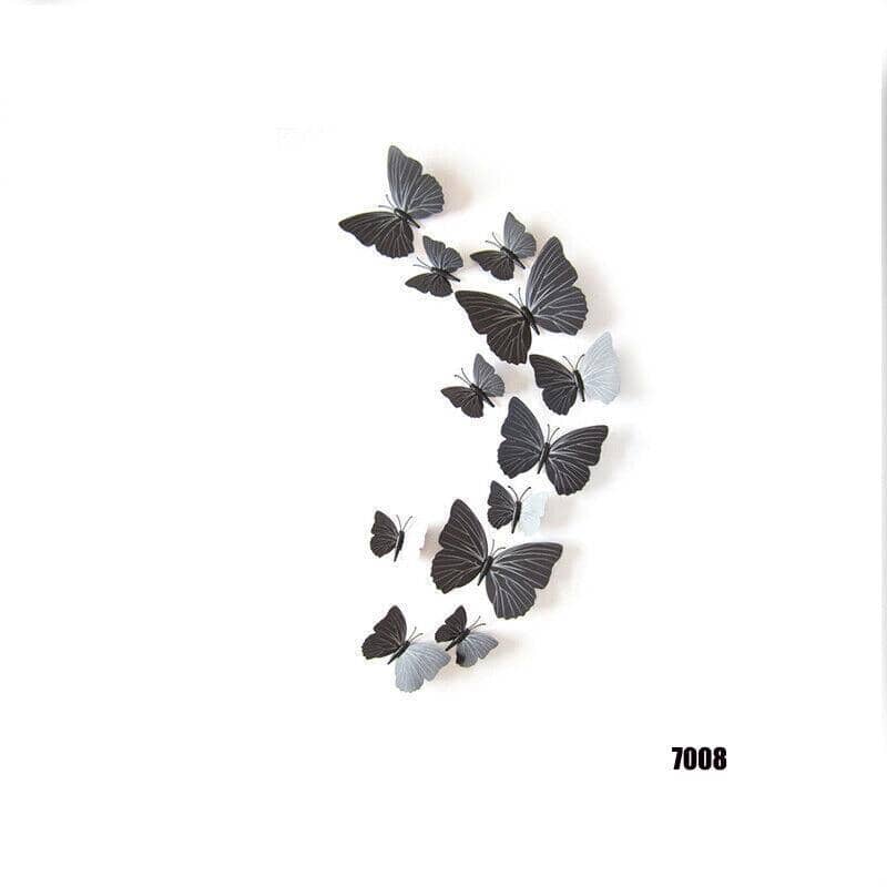 3D Butterfly Magnetic Wall Stickers Room Decor - 7008, Pack of 12