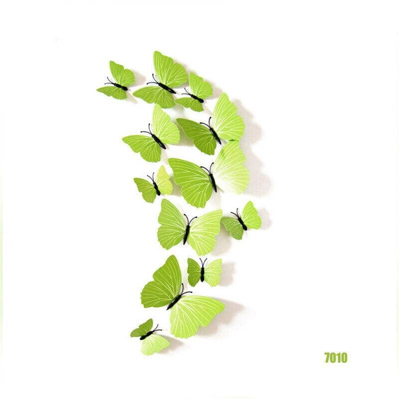 3D Butterfly Magnetic Wall Stickers Room Decor - 7010, Pack of 12