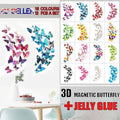 3D Butterfly Magnetic Wall Stickers Room Decor - 7010, Pack of 12 - view 2