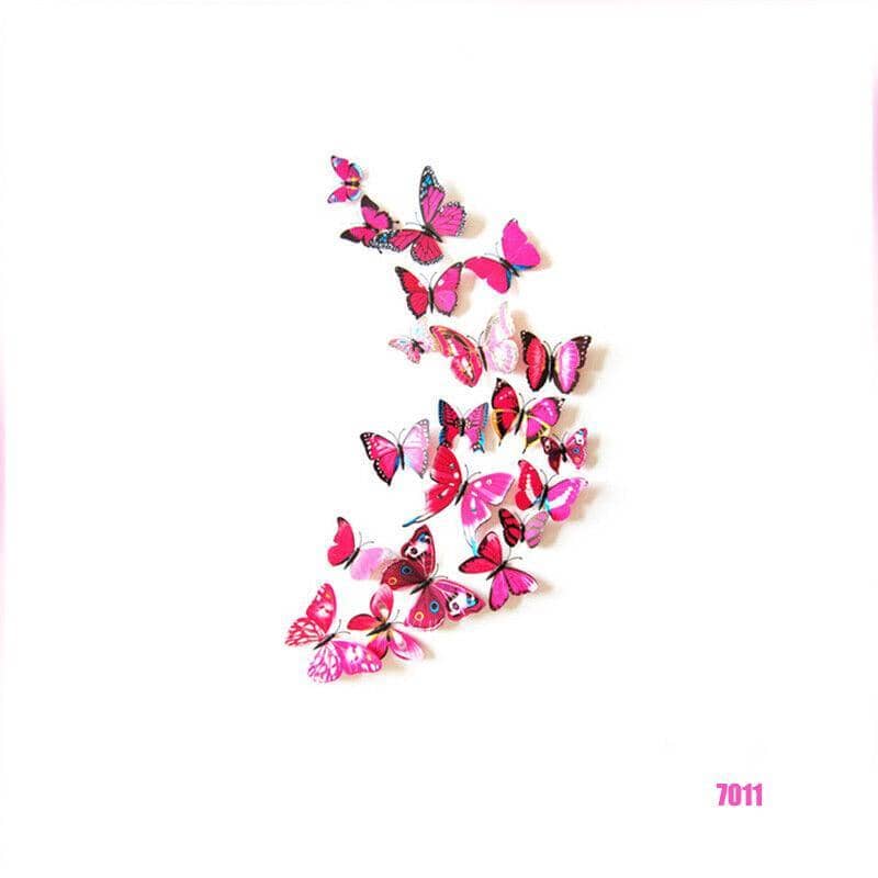 3D Butterfly Magnetic Wall Stickers Room Decor - 7011, Pack of 12