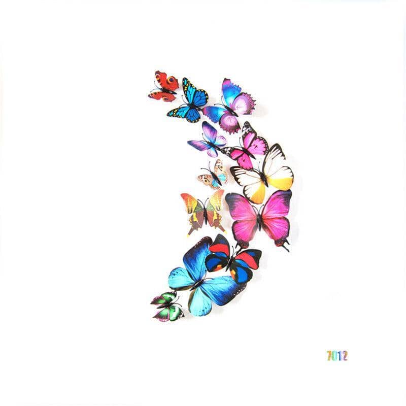 3D Butterfly Magnetic Wall Stickers Room Decor - 7012, Pack of 12