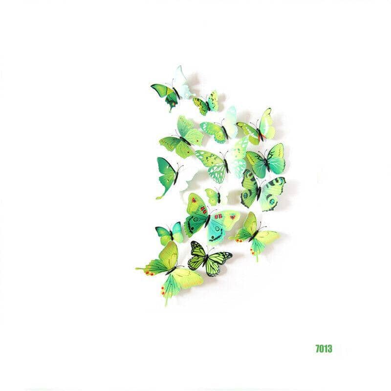 3D Butterfly Magnetic Wall Stickers Room Decor - 7013, Pack of 12