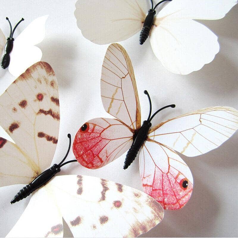 3D Butterfly Magnetic Wall Stickers Room Decor - 7015, Pack of 12 - view 5