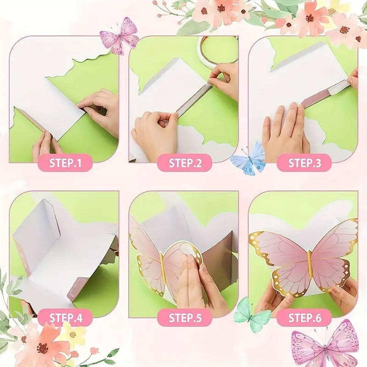 3D Butterfly Snack Boxes, 20 x 14 x 8 cm, Pack of 24 - view 4