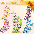 3D Butterfly Wall Stickers Removable Decals - Style 7501, Pack of 12 - view 2