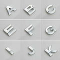 3D Chrome Car Letter Badge Self-Adhesive Emblem - Letter B - view 4