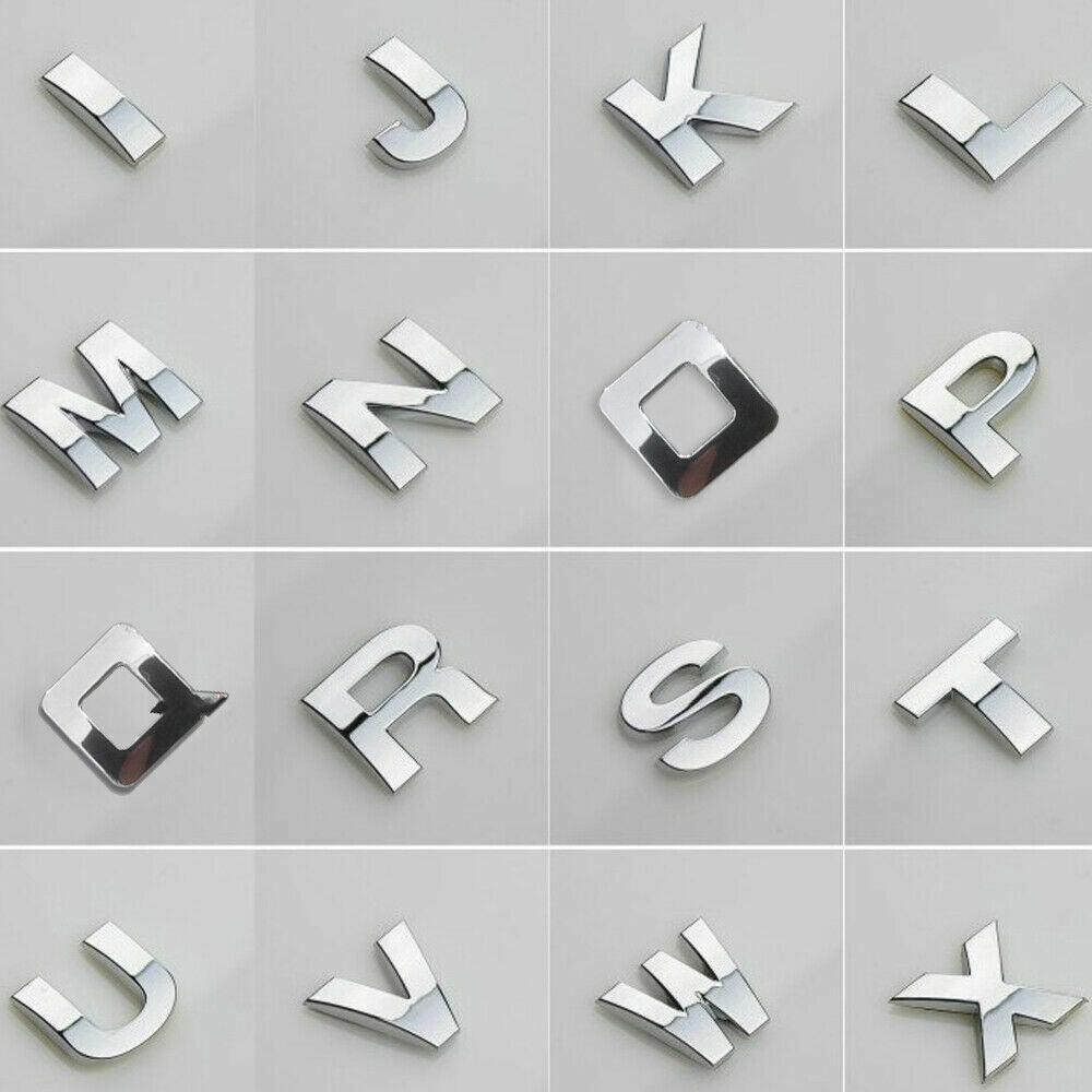 3D Chrome Car Letter Badge Self-Adhesive Emblem - Letter B - view 5