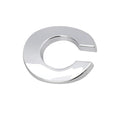 3D Chrome Car Letter Badge Self-Adhesive Emblem - Letter C