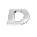 3D Chrome Car Letter Badge Self-Adhesive Emblem - Letter D