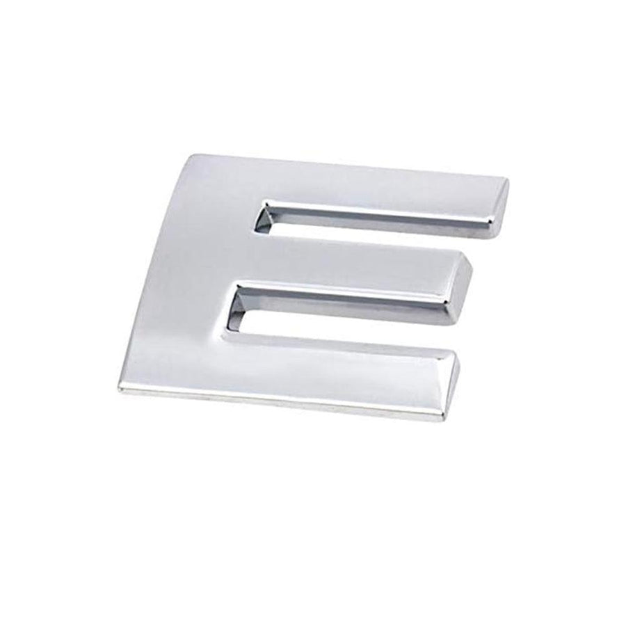 3D Chrome Car Letter Badge Self-Adhesive Emblem - Letter E
