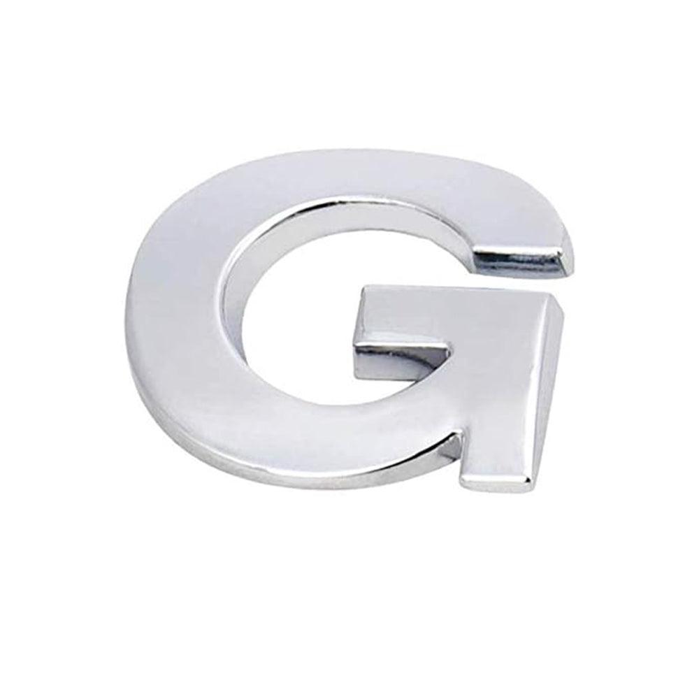 3D Chrome Car Letter Badge Self-Adhesive Emblem - Letter G