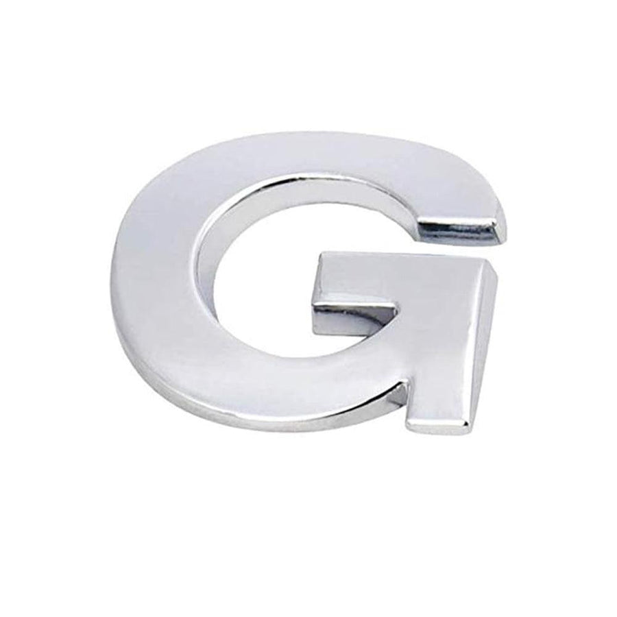 3D Chrome Car Letter Badge Self-Adhesive Emblem - Letter G