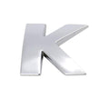3D Chrome Car Letter Badge Self-Adhesive Emblem - Letter K
