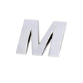 3D Chrome Car Letter Badge Self-Adhesive Emblem - Letter M
