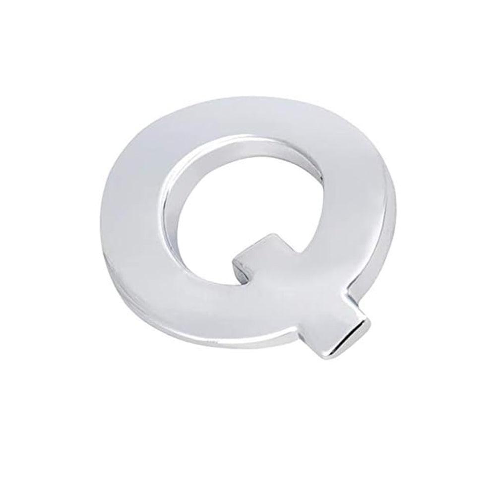 3D Chrome Car Letter Badge Self-Adhesive Emblem - Letter Q