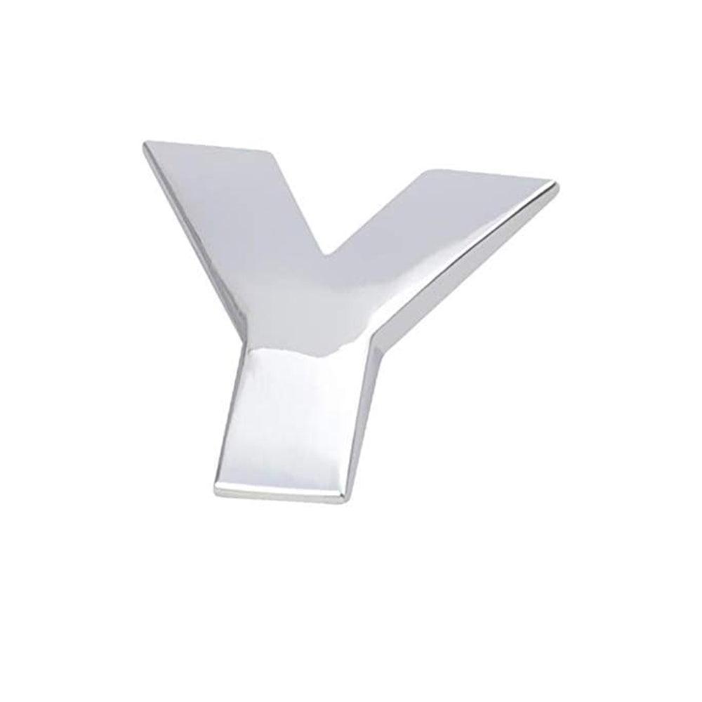 3D Chrome Car Letter Badge Self-Adhesive Emblem - Letter Y