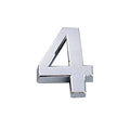 3D Chrome Car Number Badge Self-Adhesive Emblem - Number 4