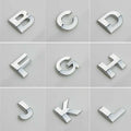 3D Chrome Car Number Badge Self-Adhesive Emblem - Number 4 - view 2