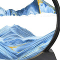 3D Deep Sea Moving Sand Art Picture Round Glass Quicksand Painting - Purple - view 5
