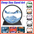 3D Deep Sea Moving Sand Art Picture Round Glass Quicksand Painting - Red - view 2