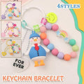 3D Duck Keychain with Bead Strand and Heart Charm - Yellow - view 2