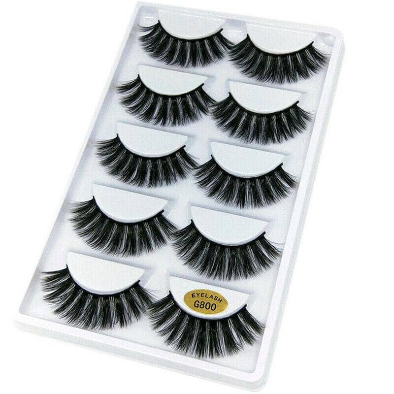 3D False Eyelashes, 5 Pairs - Dense Fluffy Volume - view 3