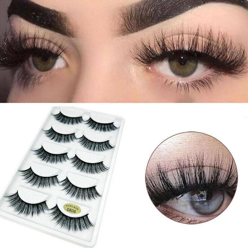 3D False Eyelashes, 5 Pairs - Dense Fluffy Volume - view 5