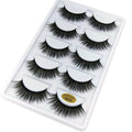3D False Eyelashes, 5 Pairs - Full Feathered