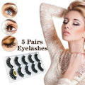 3D False Eyelashes, 5 Pairs - Light Natural Wisp - view 2