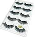 3D False Eyelashes, 5 Pairs - Long Soft Wisp