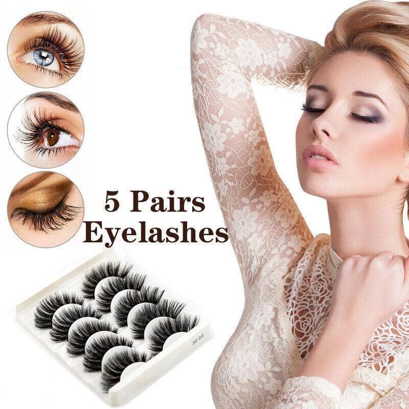 3D False Eyelashes, 5 Pairs - Soft Wispy Style 51 - view 2