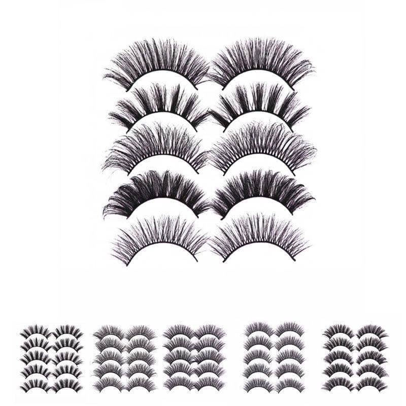 3D False Eyelashes, 5 Pairs - Soft Wispy Style 51 - view 3