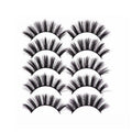 3D False Eyelashes, 5 Pairs - Thick Spiky Style 47