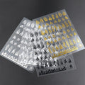 3D Flame Nail Stickers - White - view 3