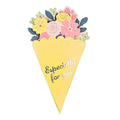 3D Flower Bouquet Greeting Cards, Pack of 20 - Yellow