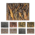 3D Foam Reptile Tank Background Board, 60 x 45 cm - Brown Stacked Stone Wall - view 3