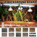 3D Foam Reptile Tank Background Board, 60 x 45 cm - Golden Yellow Rock with Green Moss - view 2