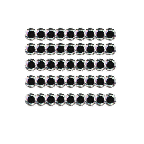 3D Holographic Fishing Lure Eyes - 3 mm, Silver, Pack of 100