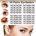 3D Mink False Eyelashes, 10 Pairs - Long Dramatic Spikes (Y007) - view 2