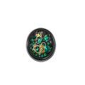 3D Nail Art Rhinestone Decoration Jar - Emerald Green Crystals