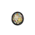 3D Nail Art Rhinestone Decoration Jar - Iridescent Crystals and Clear Gems