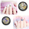 3D Nail Art Rhinestone Decoration Jar - Iridescent Crystals and Silver Charm - view 4