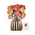 3D Pop-Up Flower Bouquet Greeting Card - Poppy
